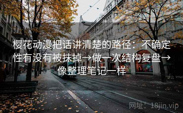 樱花动漫把话讲清楚的路径：不确定性有没有被抹掉→做一次结构复盘→像整理笔记一样